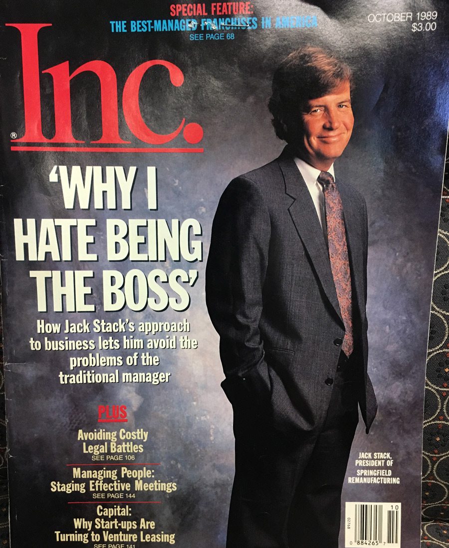 Inc. Magazine cover with Jack Stack