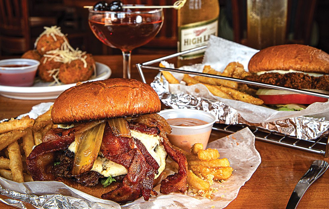 Burgers at JOB Public House in Springfield, Missouri