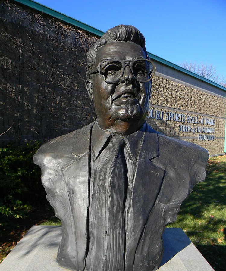 John Q. Hammons bust at the Missouri Sports Hall of Fame