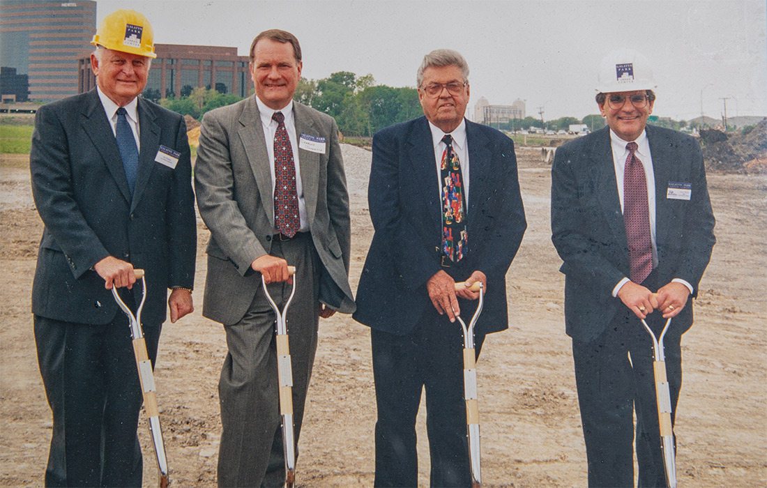 John Q. Hammons at a ground breaking ceremony for one of his many developments