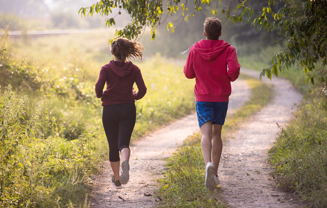 Outdoor jogging trail stock image