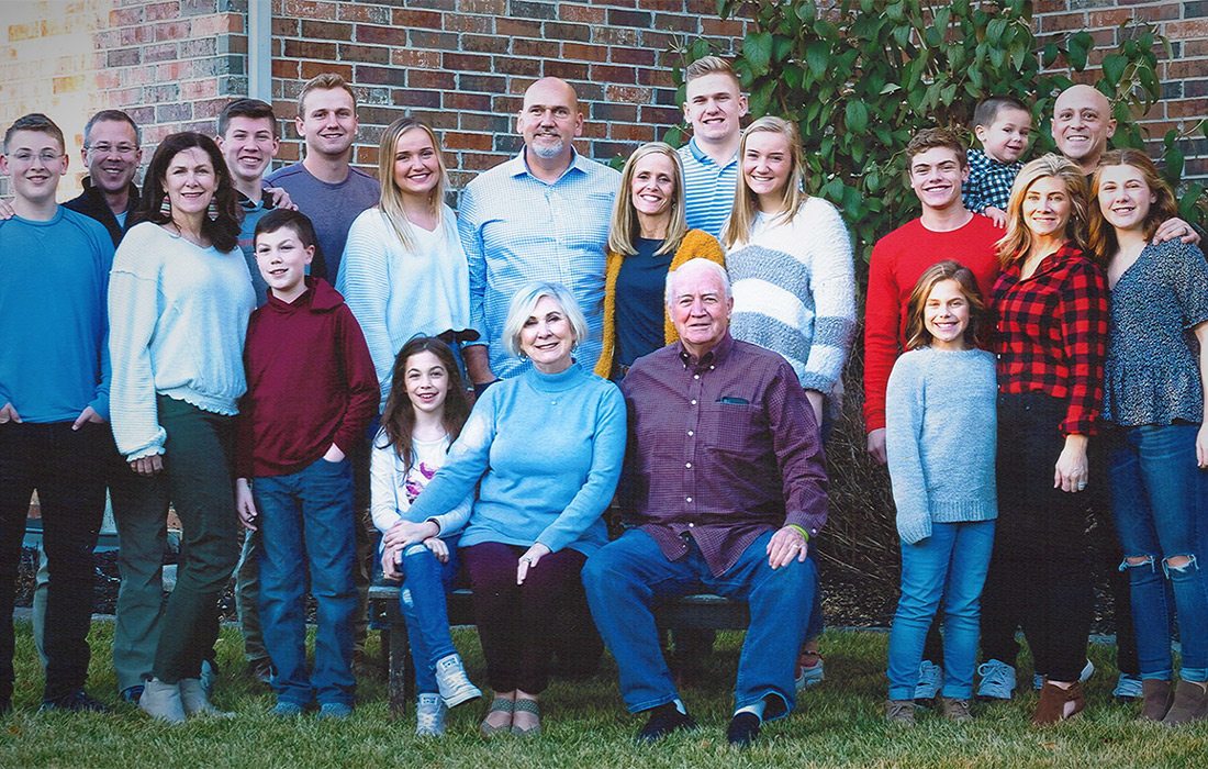 John C. Holstein with his family