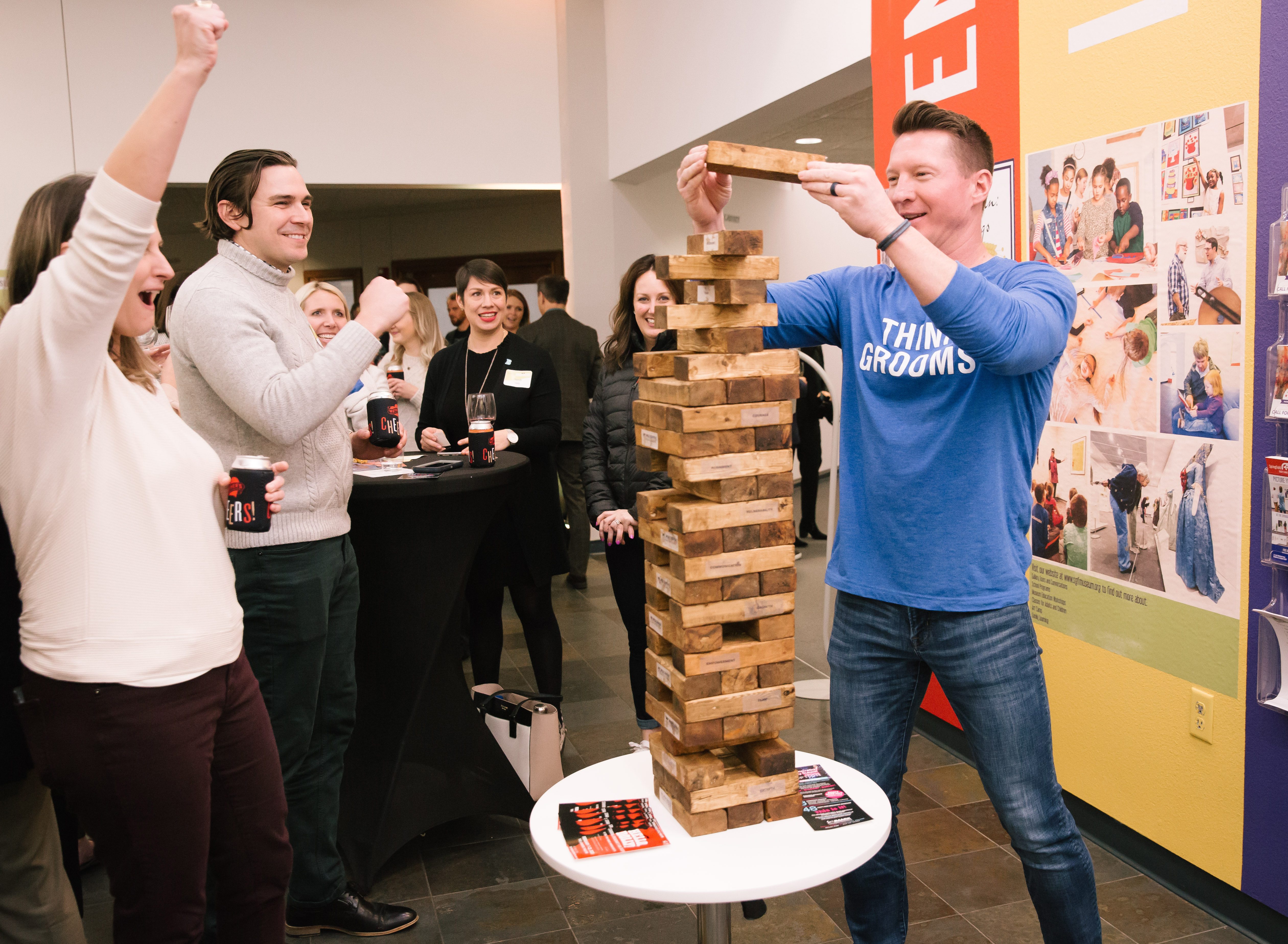 Jonathan Garard playing Jenga