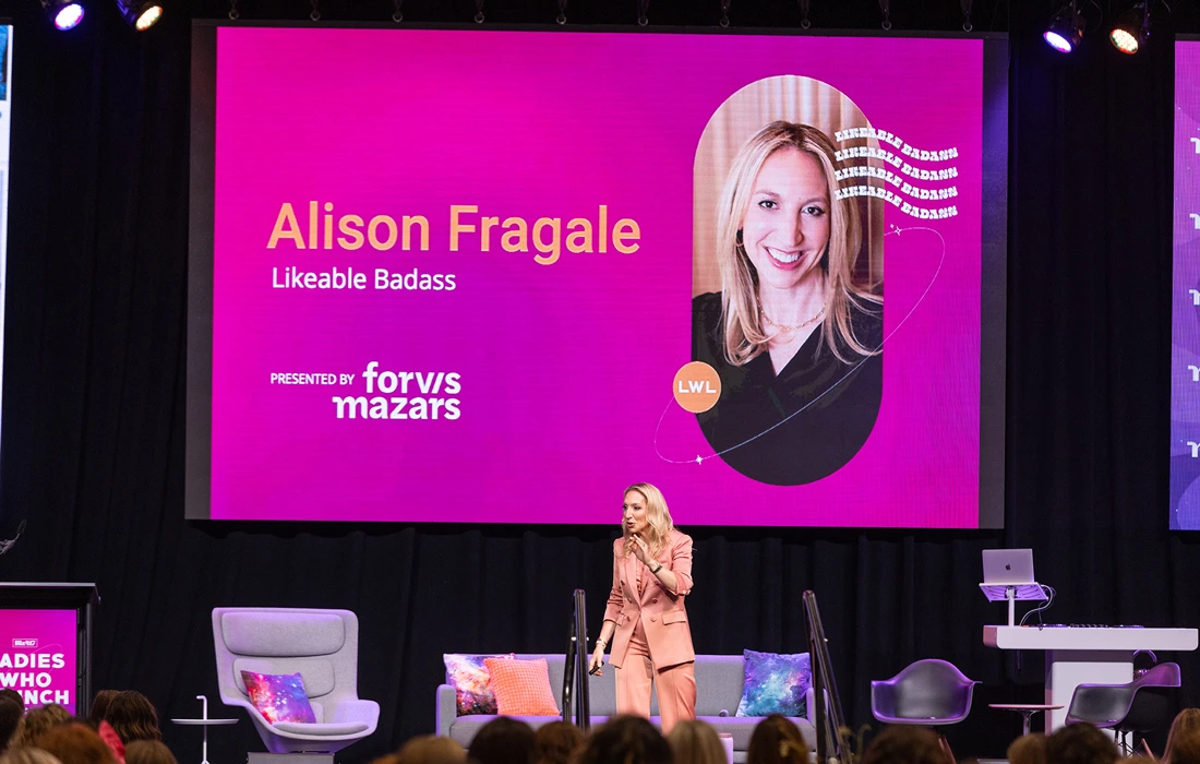 Alison Fragale speaks at Ladies Who Launch in Branson, MO.