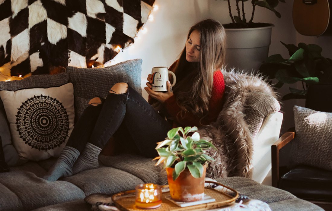 Artist and photographer Larissa Compton in her home in Springfield MO