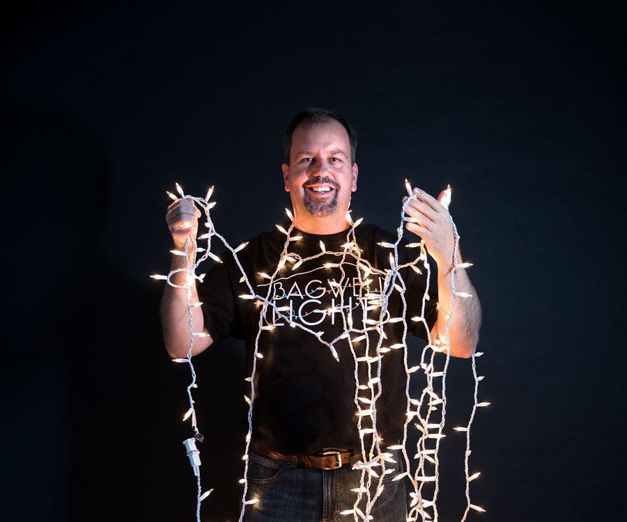 Mike Bagwell has been decorating for Christmas with lights since he was a kid.