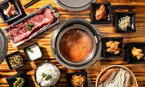 Build your own hot pot ingredients at Little Korea in Springfield MO
