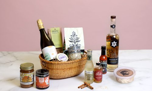 Food basket with products made in Springfield MO