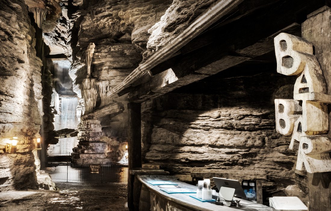 Bar at Lost Canyon Cave in Missouri