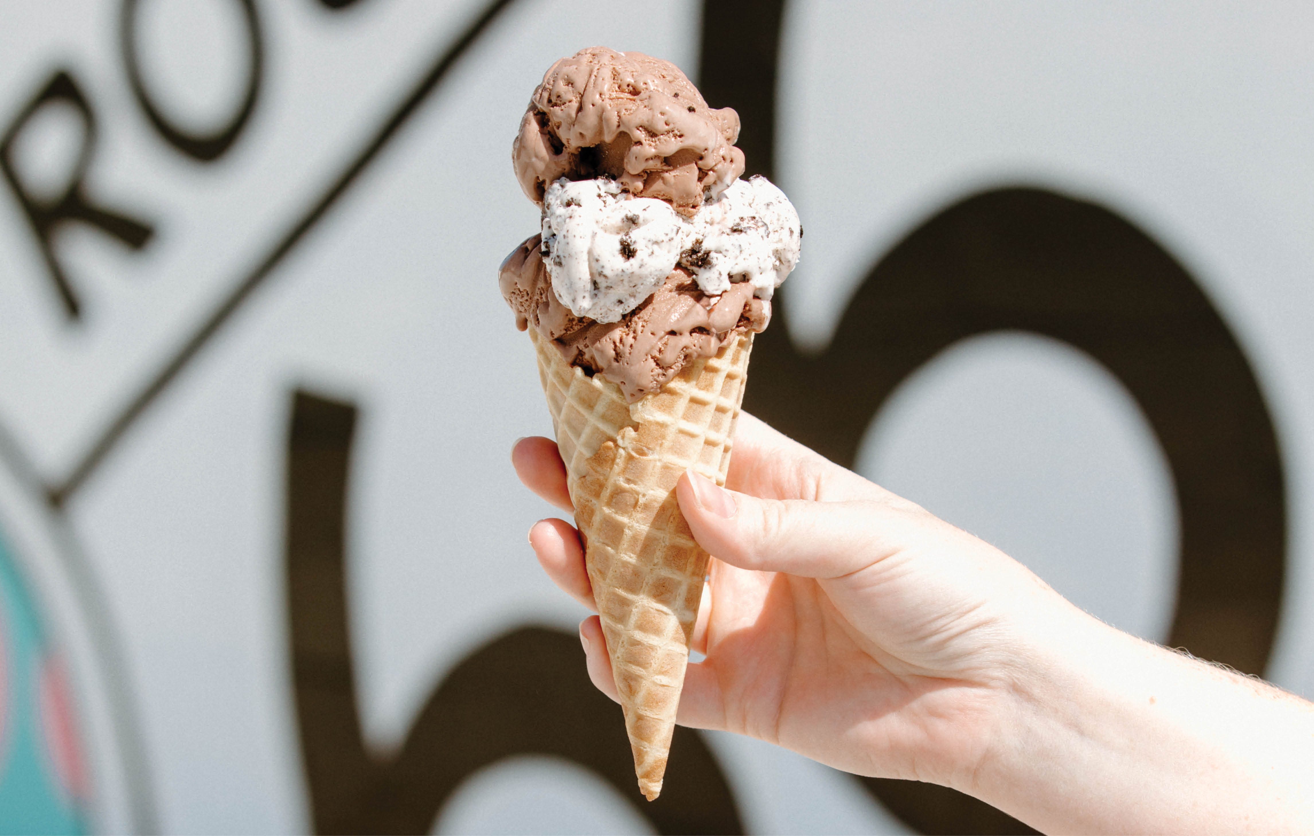 Ice cream cone from Lottie's