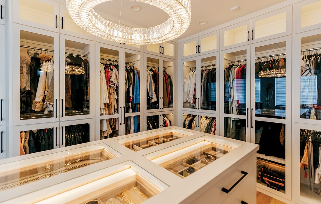 Interior of luxury closet