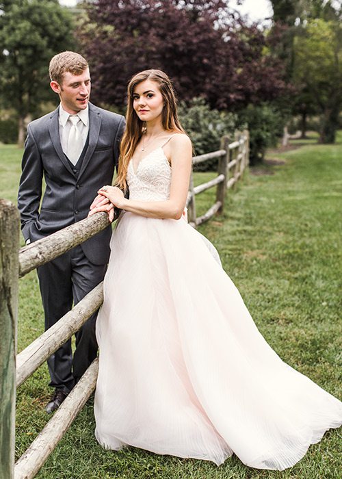 Lydia Jacobsen & Austin Phillips on their wedding day