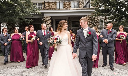 Lydia Jacobsen & Austin Phillips on their wedding day