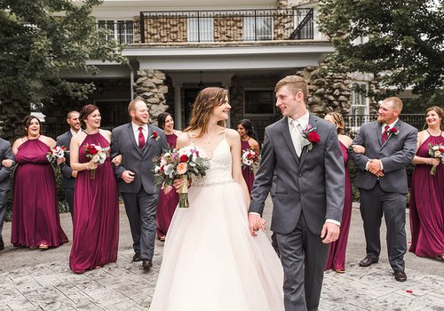 Lydia Jacobsen & Austin Phillips on their wedding day
