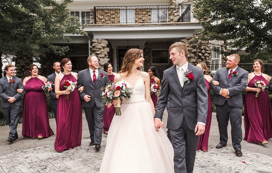 Lydia Jacobsen & Austin Phillips on their wedding day