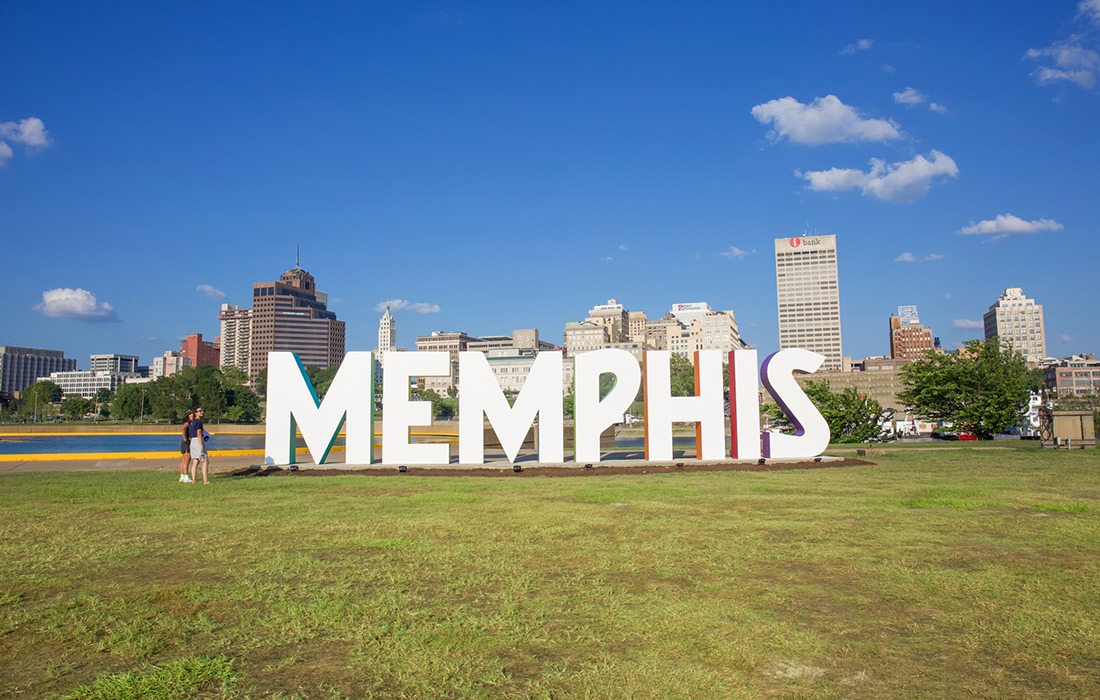 Outdoor Memphis sign in Memphis, Tennessee