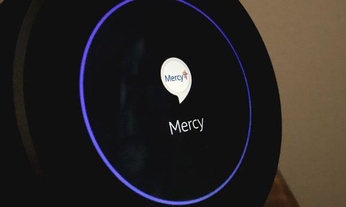 Mercy is a a client of VoiceXP Inc., which helps businesses adopt voice technology into their marketing plans and business models.
