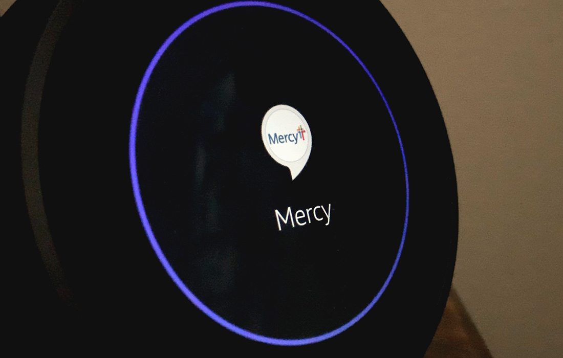 Mercy is a a client of VoiceXP Inc., which helps businesses adopt voice technology into their marketing plans and business models.