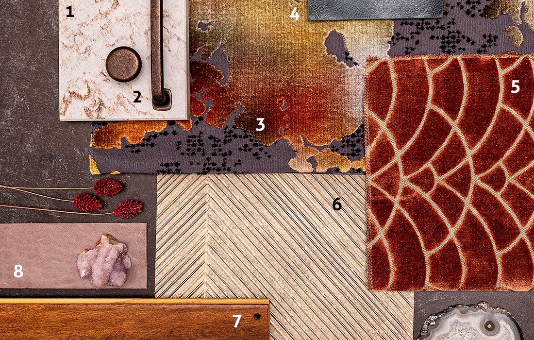 Fall colors home decor mood board