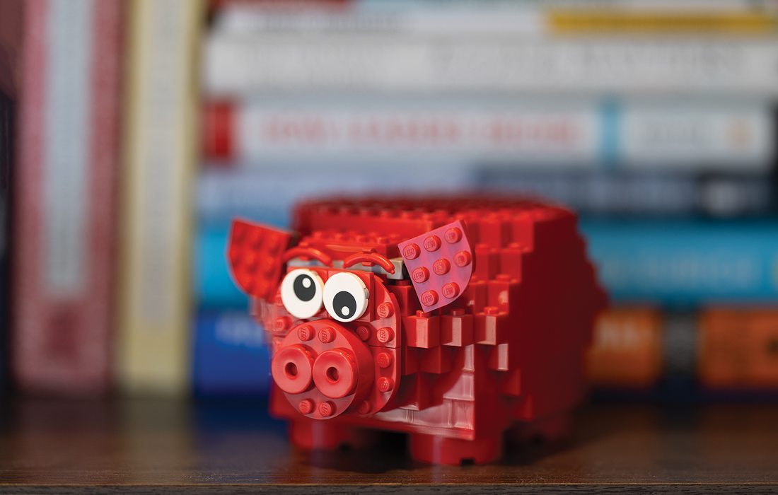 Lego piggy bank