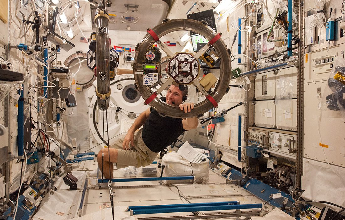 NASA Astronaut Mike Hopkins in Flight Simulation