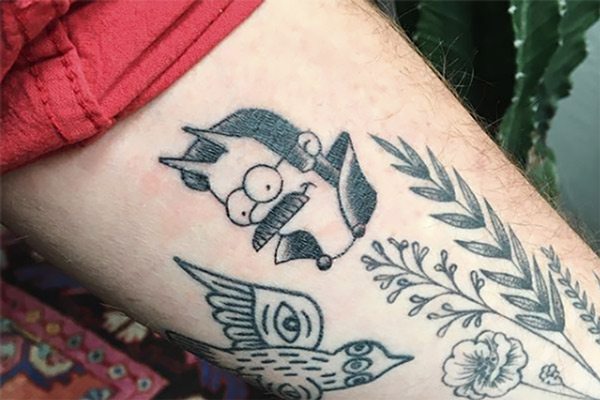 Frank Norton's Ned Flanders tattoo