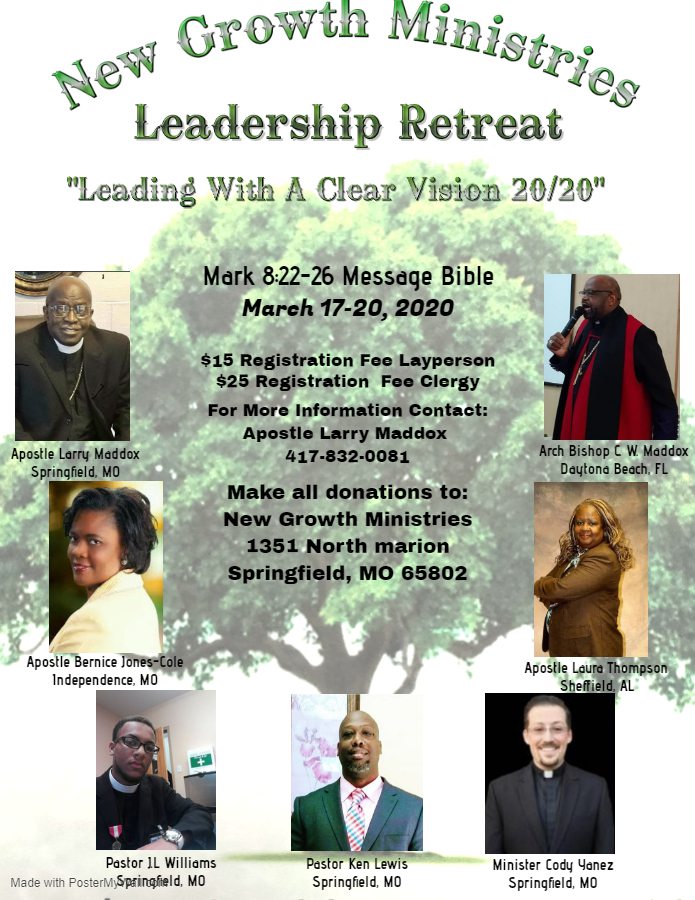 New Growth Ministries Leadership Retreat: Leading With A Clear Vision 20/20