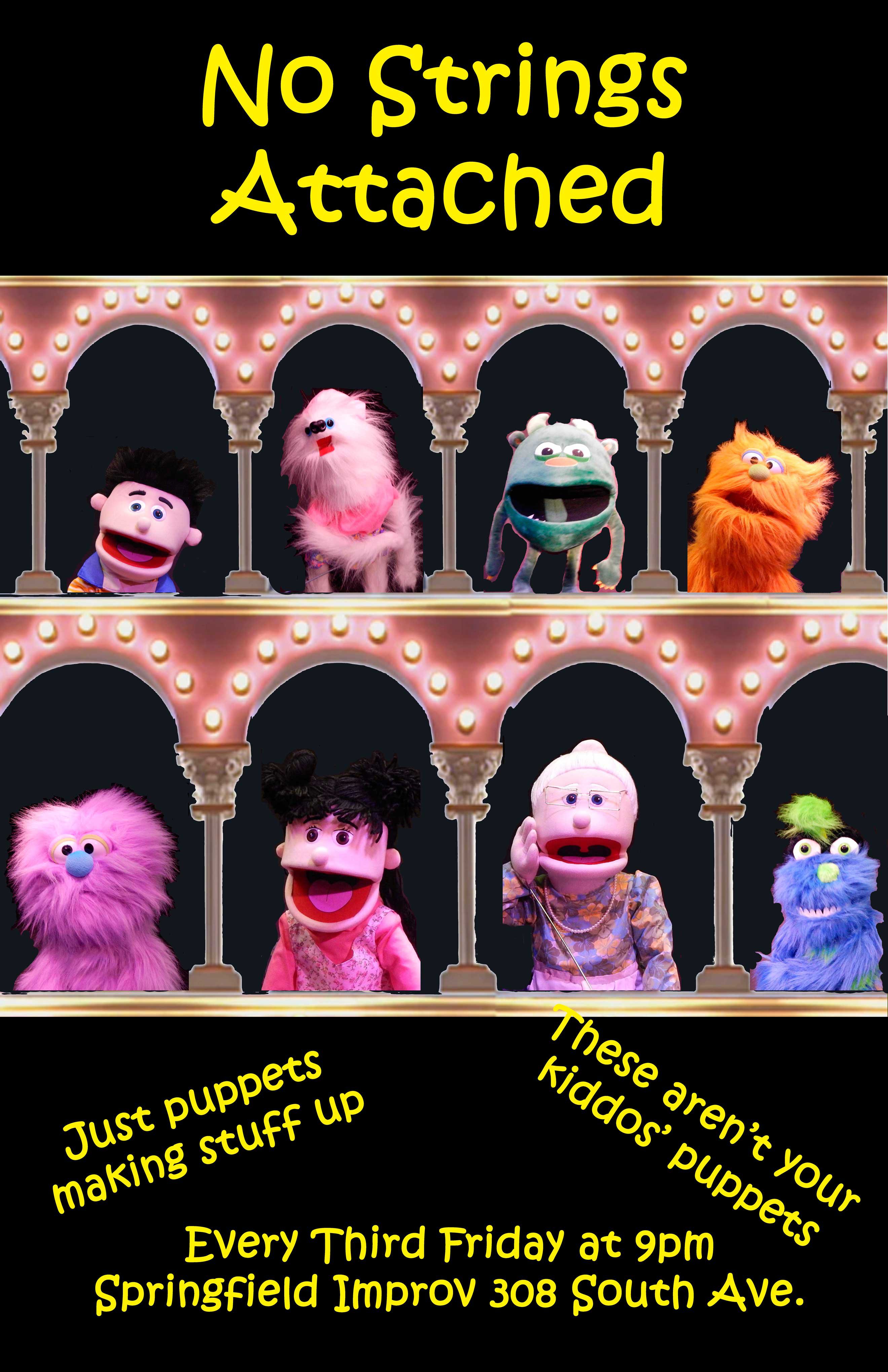 Improvised puppet show in Springfield, MO
