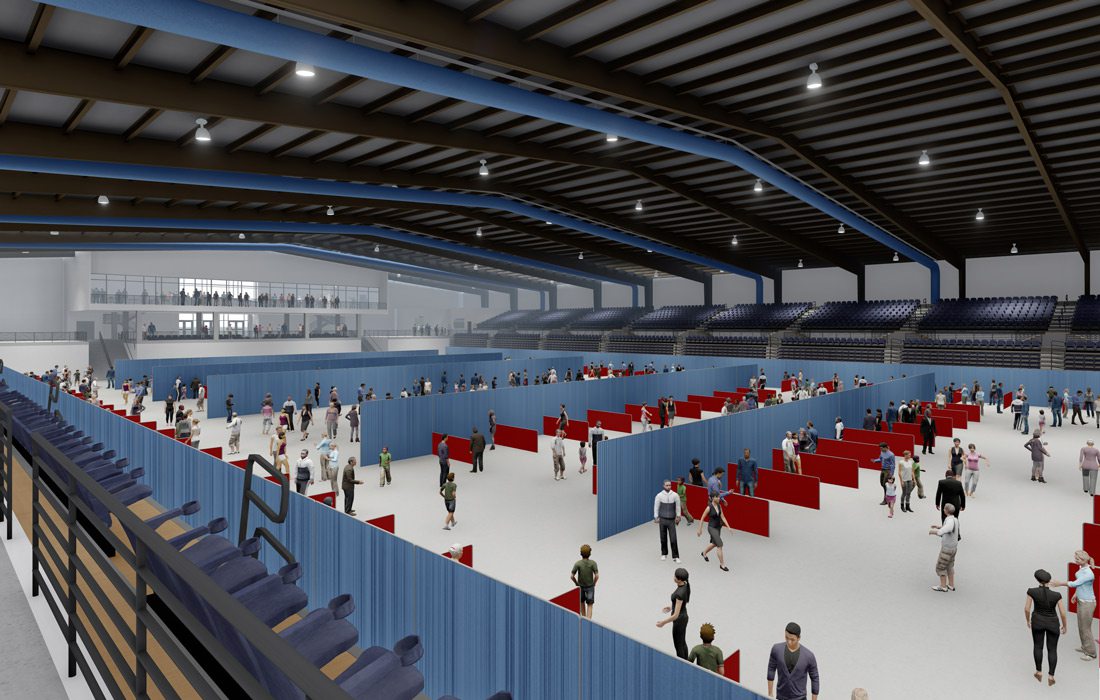 Render of event venue at Ozark Empire Fairgrounds and Event Center