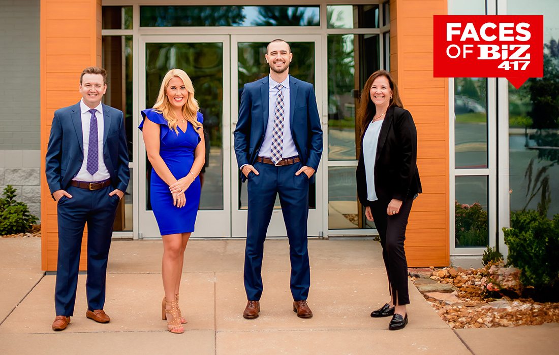 Jordan Johnson, VP & Loan Officer; Callie Carroll, VP & Business Development & Shareholder Relations Officer; Brodie Wingert, Loan Officer; Christy Maupin, Private Banking Officer of OMB in Springfield, MO