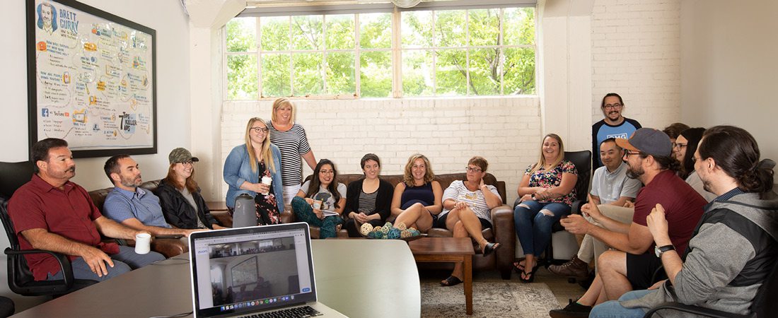 OMG Commerce team gathered together for banner photo.