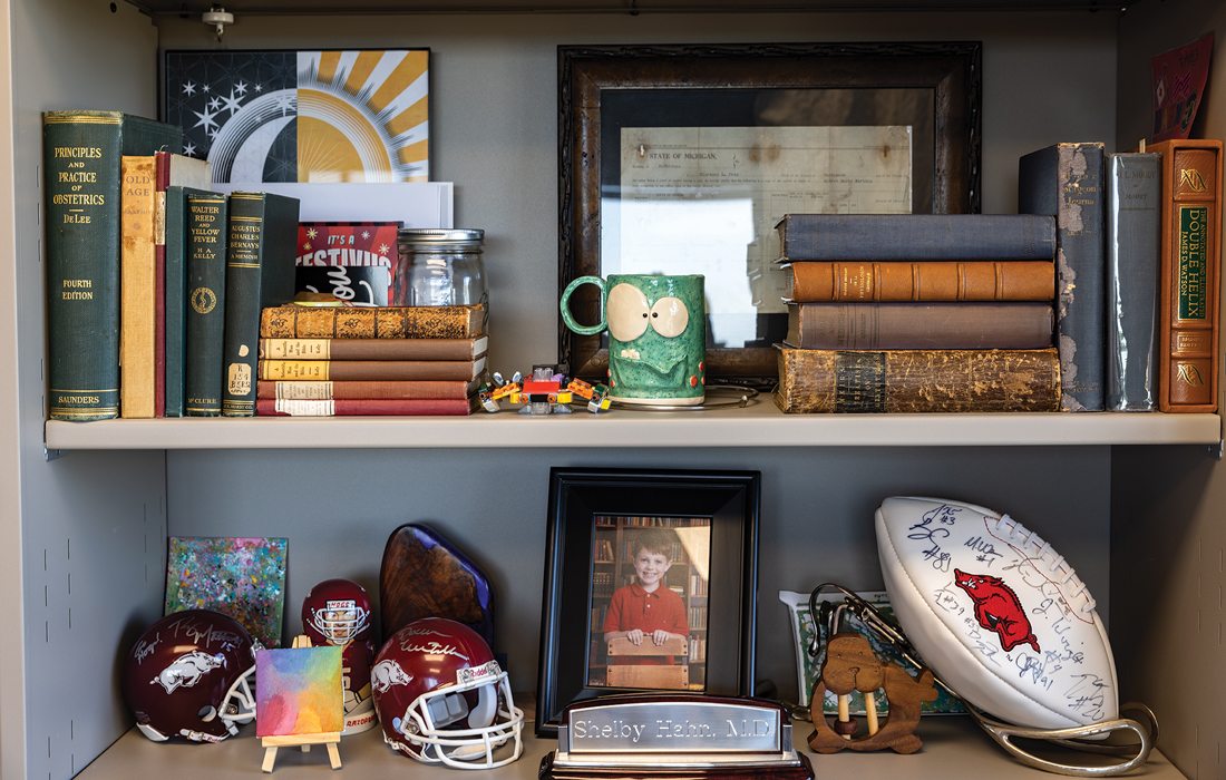 Shelf of belongings