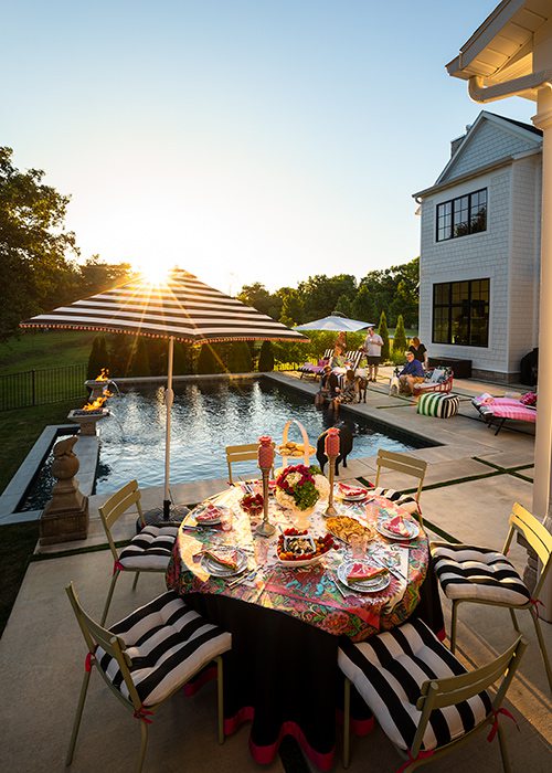 Backyard pool with vanishing waterfall Springfield MO