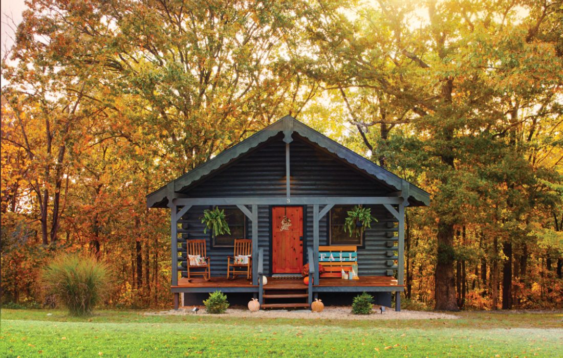 Exterior photo of cabin at The Overlook Cabins