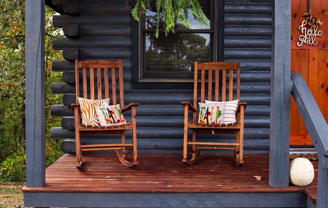 Porch at The Overlook Cabins