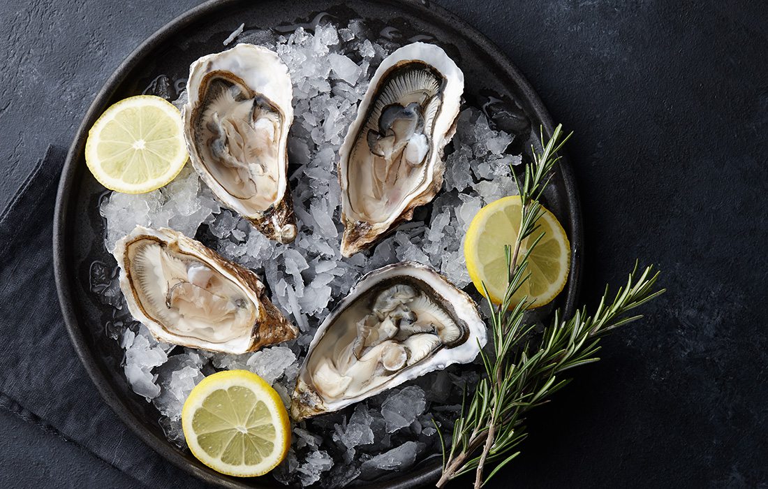 oysters on the half shell