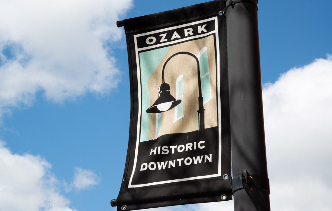 Downtown Ozark sign