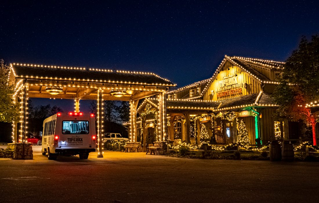 Holiday lights are seen throughout at Nature at Night.