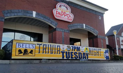 Pappo's Trivia Night banner outdoor