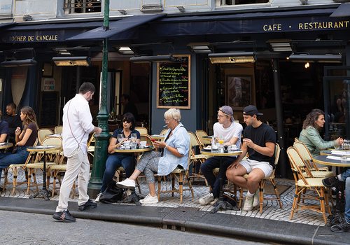 Outdoor dining in Paris, France
