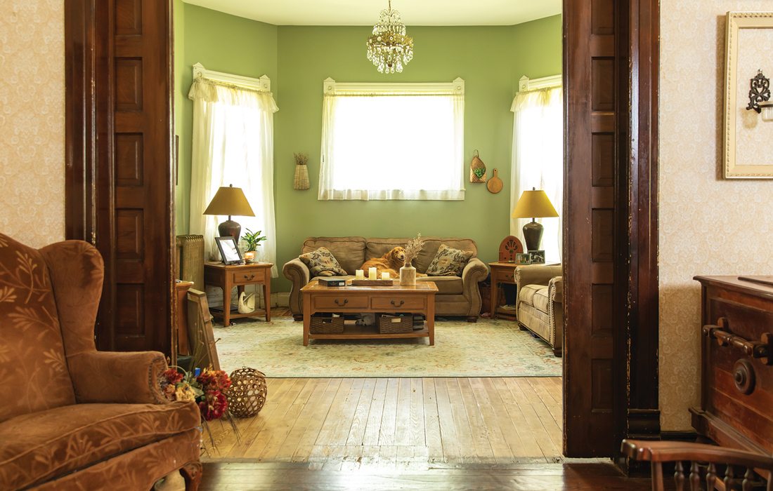 Interior living room in Parker family home