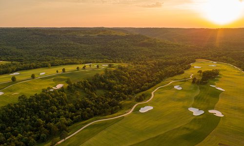 Payne's Valley Nature Golf Course at sunset