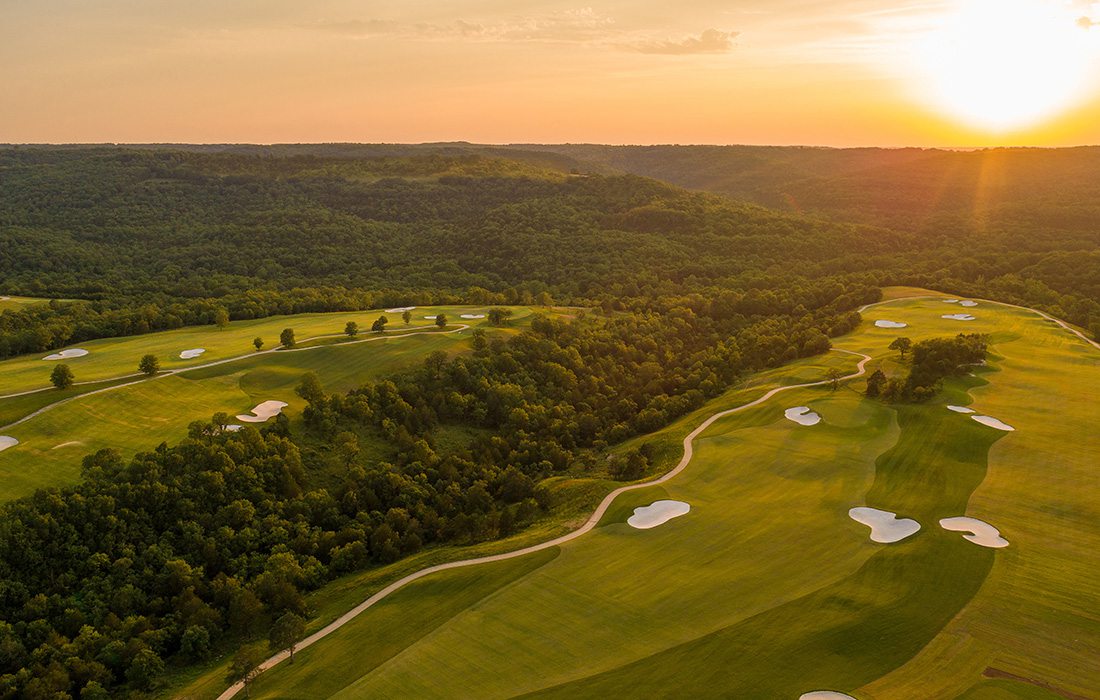 Payne's Valley Nature Golf Course at sunset