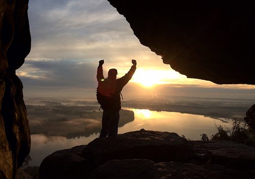 Blufftop views of Petit Jean State Park in Arkansas
