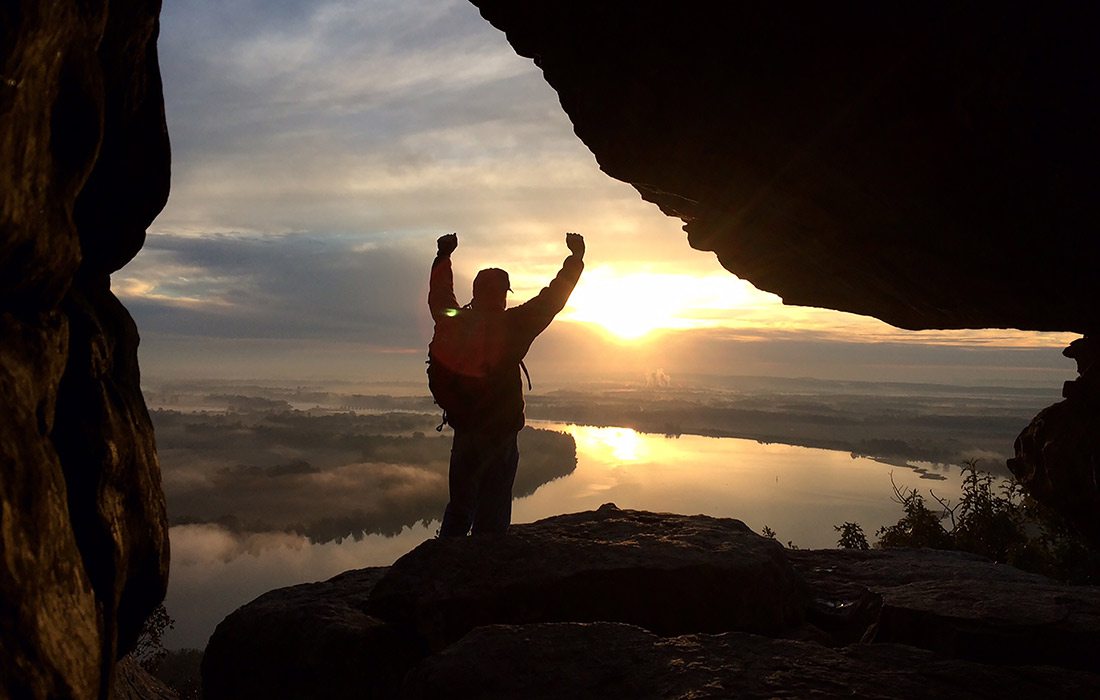 Blufftop views of Petit Jean State Park in Arkansas