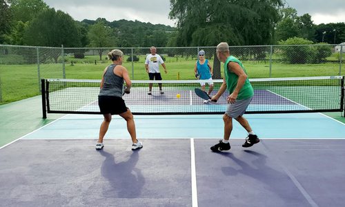 People playing pickleball at Eiserman Park in Branson, MO