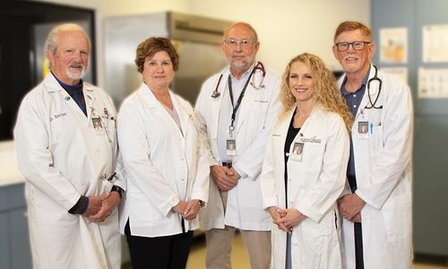 Dennis Morrison, DO; Leea Reed, DO; William Howitt, MD; Kayce Morton, DO; Donald Burkindine, DO