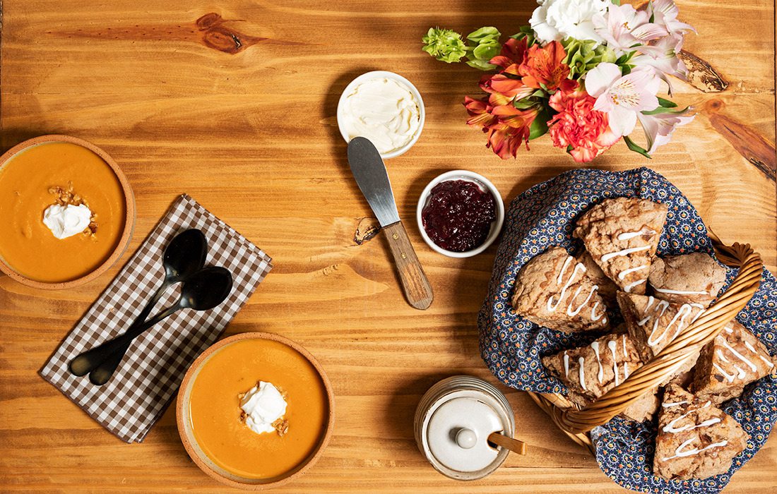 Chai soup and chai date buttermilk scones