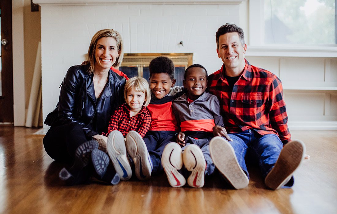 Reeb family in their historic Walnut home in Springfield MO