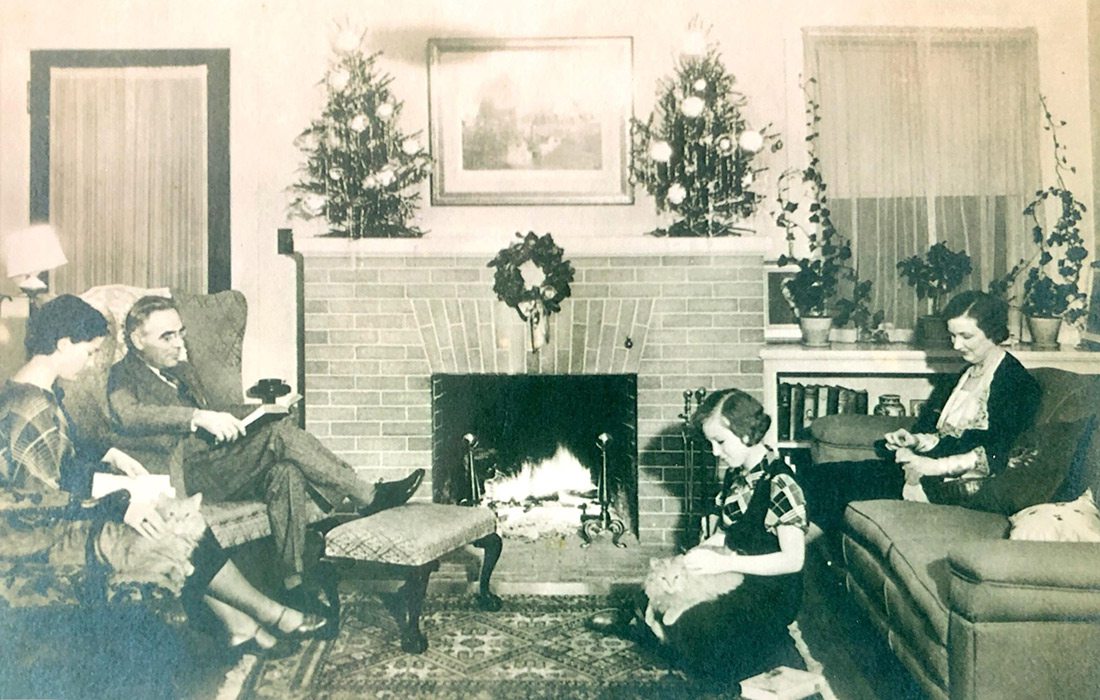 Luster family in their historic Walnut home in Springfield MO